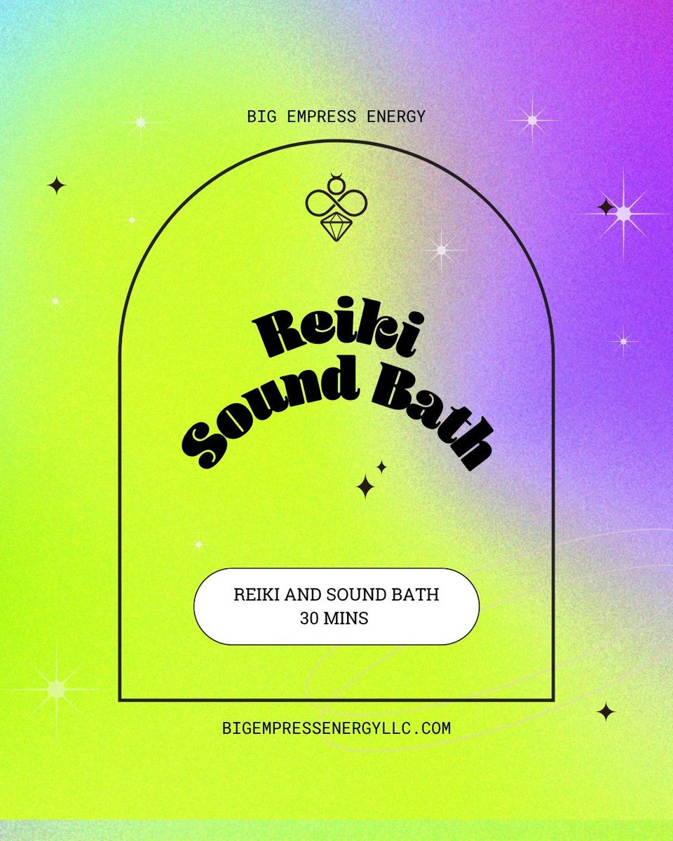 Her Reiki Sound Bath service card